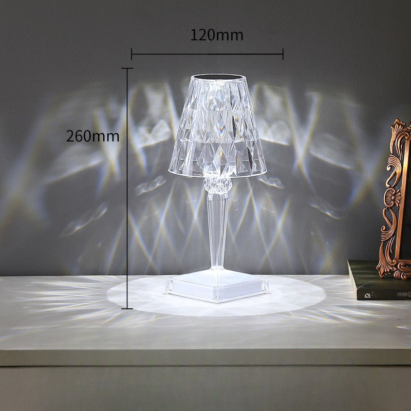 16 Colors LED Night Light Touch Control Atmosphere lamp RGB Color Changing Crystal Table Lamp for Bedroom
