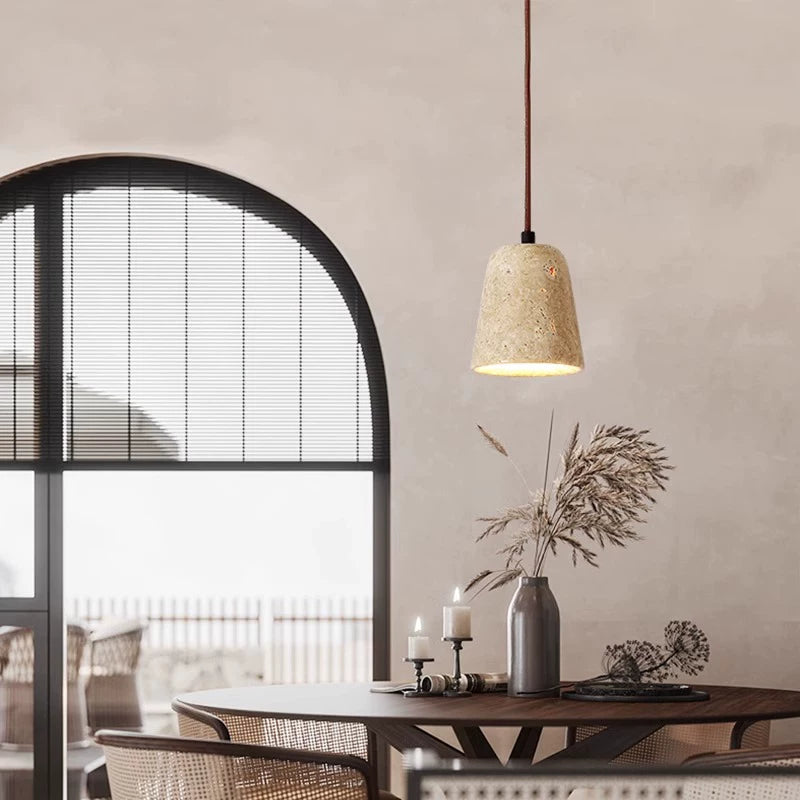 Creamy Aesthetic Travertine Small Chandelier - Artist Edition