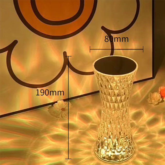 16 RGB Color Changing Crystal Light with Brightness Adjustment Romantic Rechargeable Table Lamp