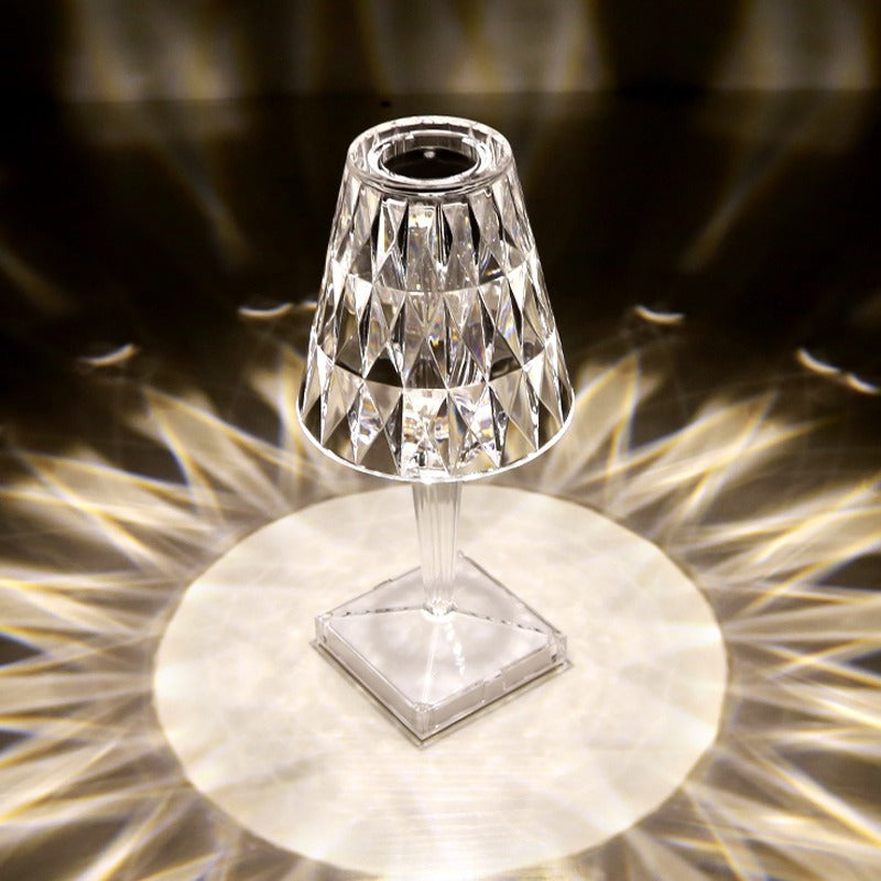 16 Colors LED Night Light Touch Control Atmosphere lamp RGB Color Changing Crystal Table Lamp for Bedroom