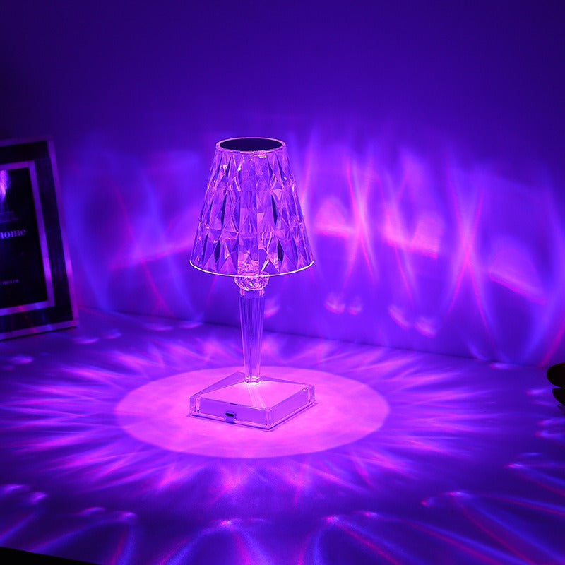 16 Colors LED Night Light Touch Control Atmosphere lamp RGB Color Changing Crystal Table Lamp for Bedroom