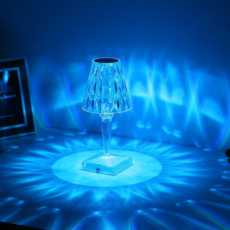 16 Colors LED Night Light Touch Control Atmosphere lamp RGB Color Changing Crystal Table Lamp for Bedroom