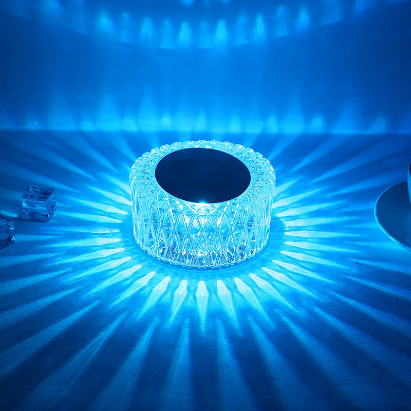 16 Colors LED Crystal Table Lamp Bird Nest Light Touch Romantic Projection Atmosphere Light USB LED Night Light for Bedroom