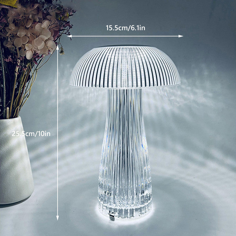 Decor RGB lampada atmosphere cheaper night light crystal battery mushroom jellyfish led table lamp for kids bedroom office