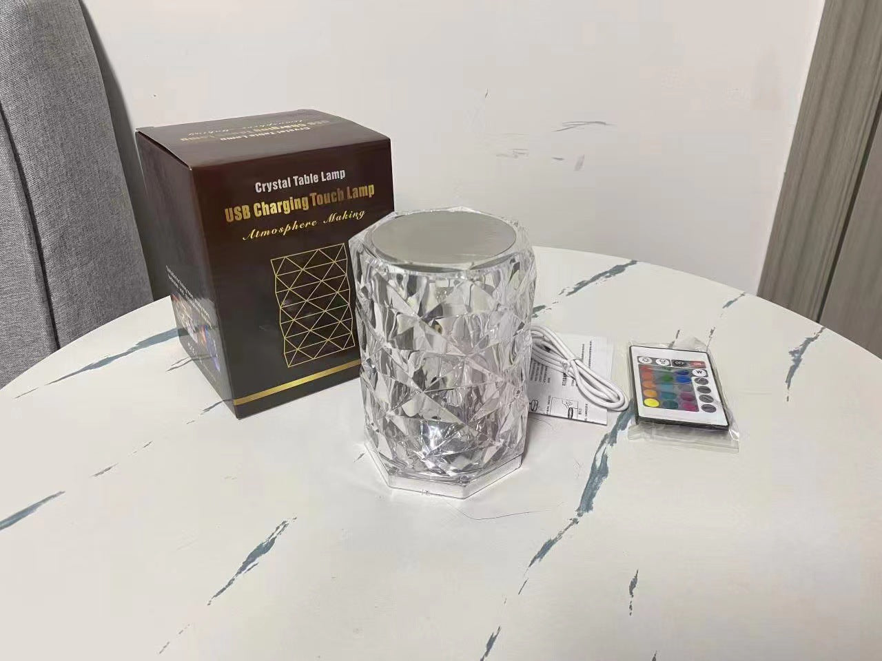Hot 16 Colors Led Night Light Rose Light Touch Control Atmosphere lamp Changing RGB Romantic Crystal Desk Table Lamp for Bedroom