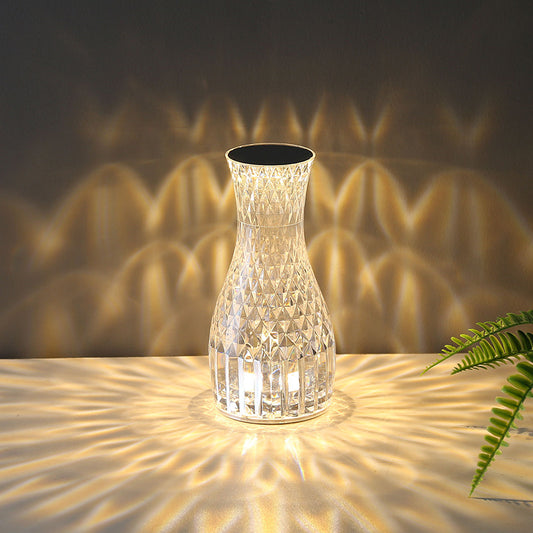 Decorative Touch Control Desk Lamps With Usb Charging Table Light Luxury Led Cordless Crystal Table Lamp For Restaurant Bedroom