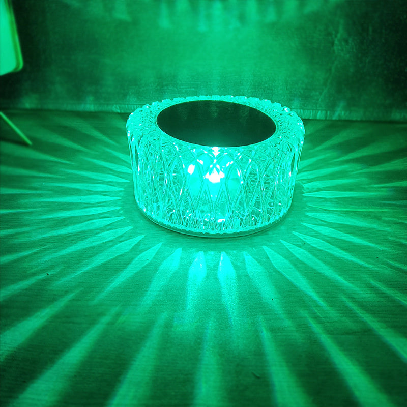 16 Colors LED Crystal Table Lamp Bird Nest Light Touch Romantic Projection Atmosphere Light USB LED Night Light for Bedroom