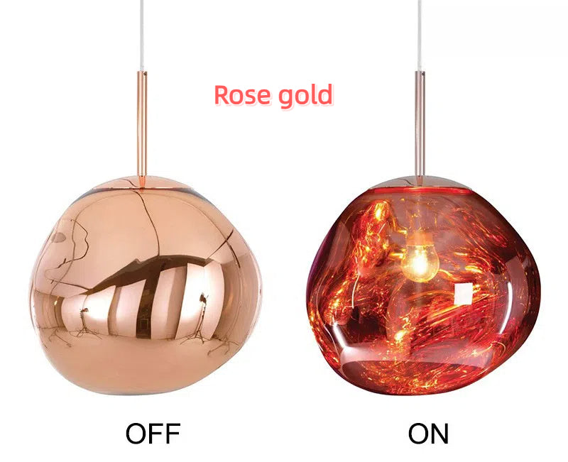 Lava pendant lamp in the duplex staircase of the villa, a designer's piece suitable for both living rooms and dining rooms