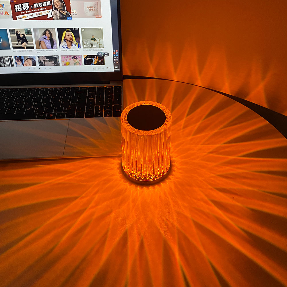 Indoor Touchable Acrylic table lamp with USB charge LED table lamp 3 color or RGB romantic light