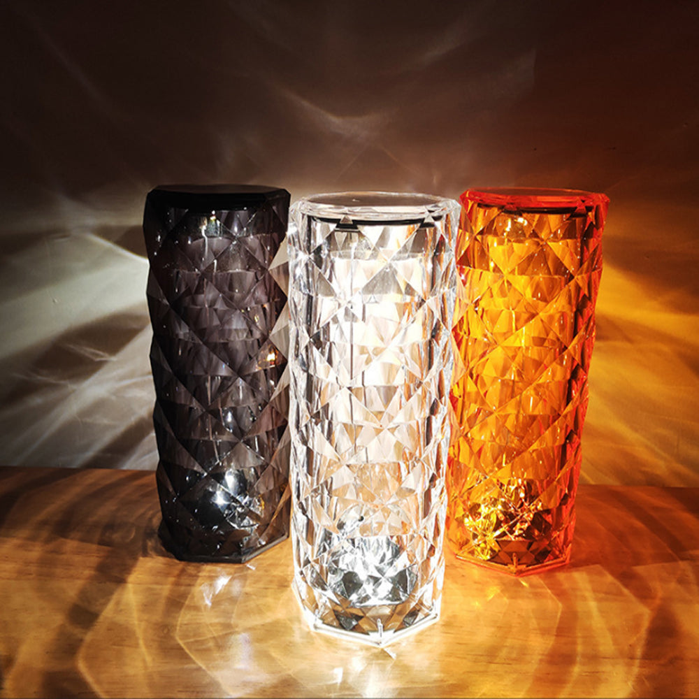 Hot 16 Colors Led Night Light Rose Light Touch Control Atmosphere lamp Changing RGB Romantic Crystal Desk Table Lamp for Bedroom