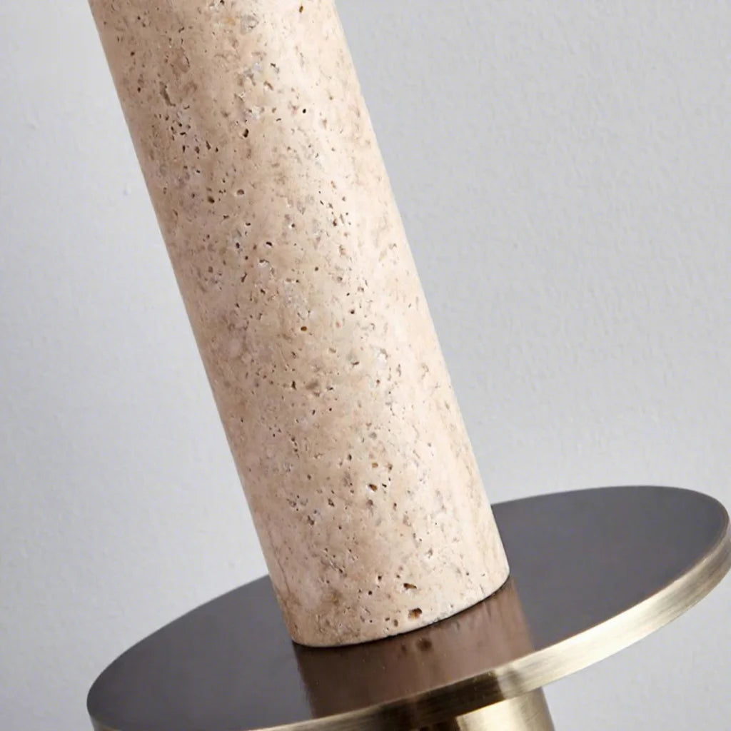 Modern Minimalist Travertine Cylinder Pendant Light - Nordic Designer Chandelier