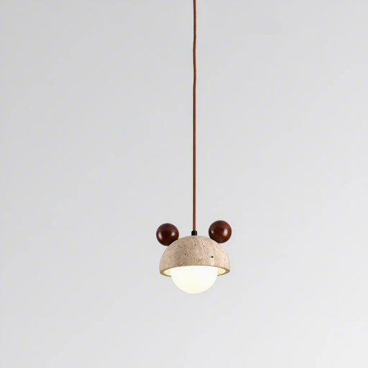 Minimalist Travertine Linear Cord Pendant - Designer Choice